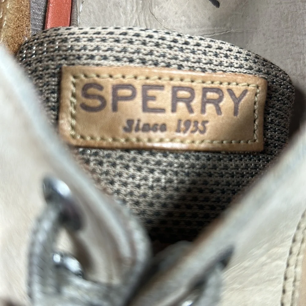 Sperry Billfish 3 Eye Leather Men's Top Sider Tan Cream Boat Shoes Loafer Style